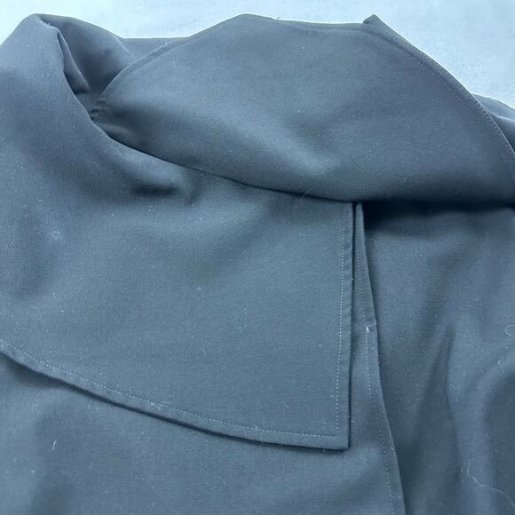 Calvin Klein Women's Size 2X Pleated And Belted Black Overcoat Dressy Shawl Coll - Picture 5 of 12